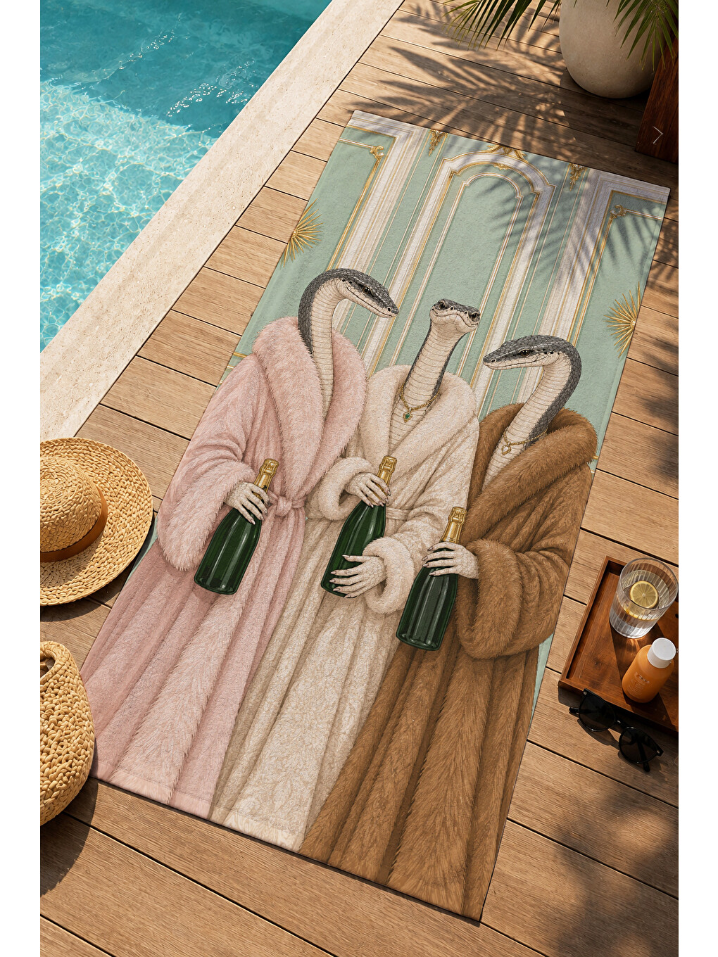 Pastel Pembe Kurdeleli Ayakkabı Desenli 70x150 Plaj Havlusu - Dijital Baskılı Solmaz Banyo Havlusu-3