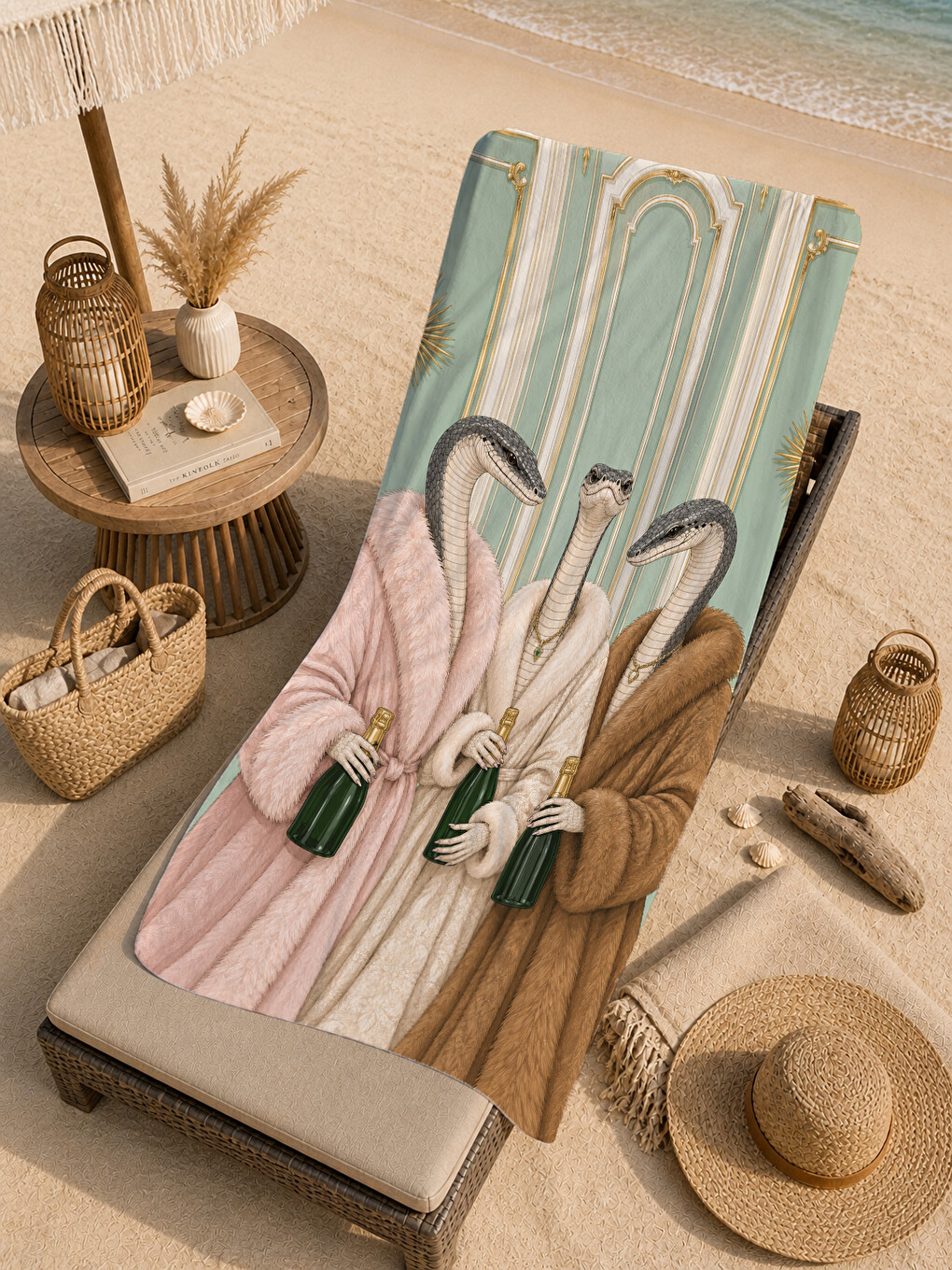 Pastel Pembe Kurdeleli Ayakkabı Desenli 70x150 Plaj Havlusu - Dijital Baskılı Solmaz Banyo Havlusu-4