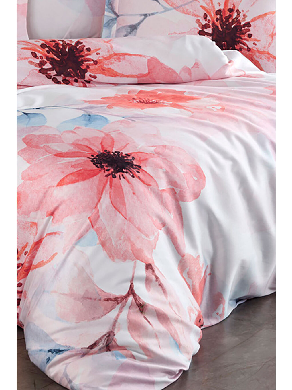 Karışık Royal Saten 300TC Nevresim Takımı (Çift Nevresimli) Family Size - CASİLDA-1