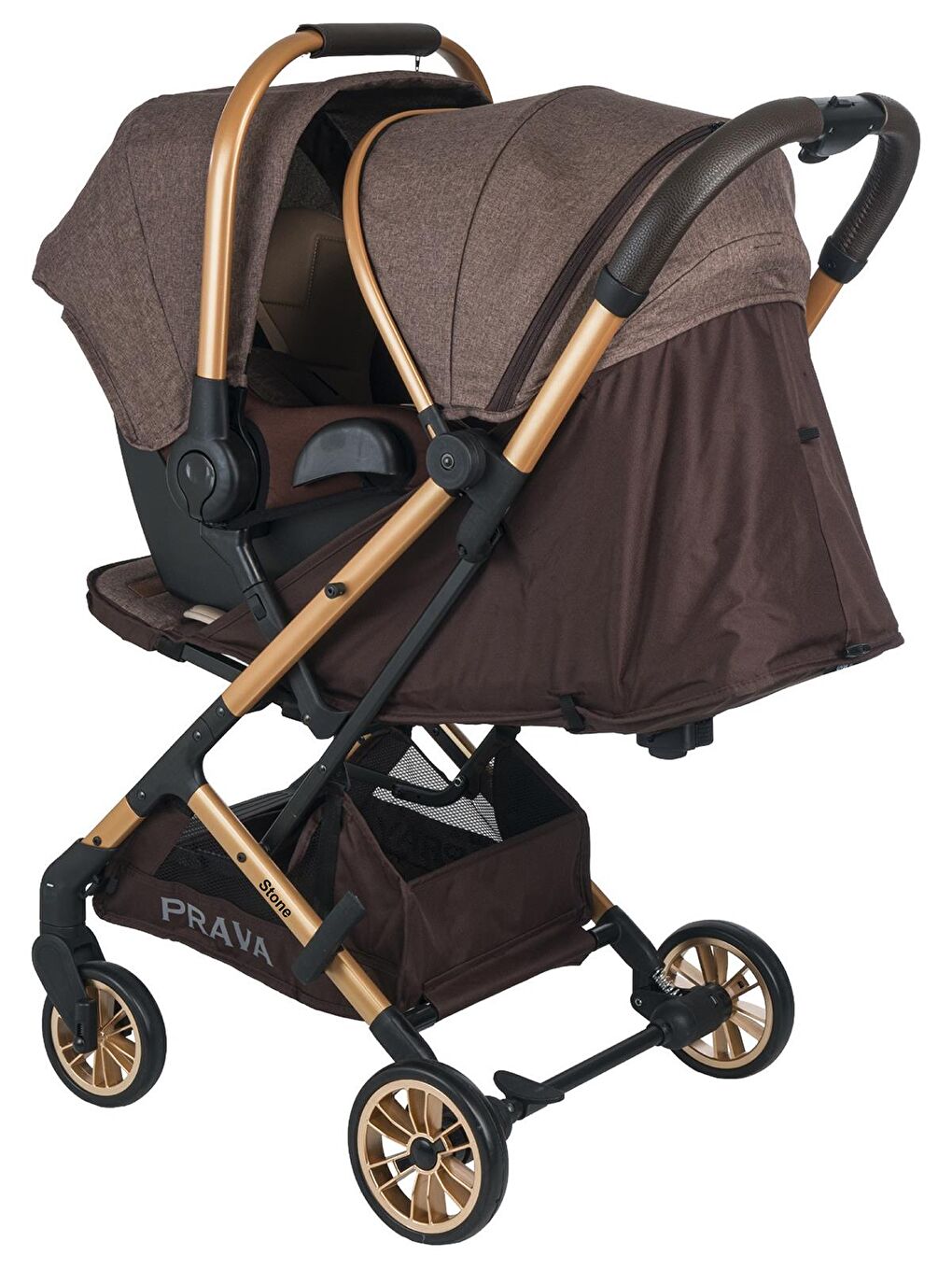 Stone Travel Sistem Bebel Arabası - Kahverengi-3