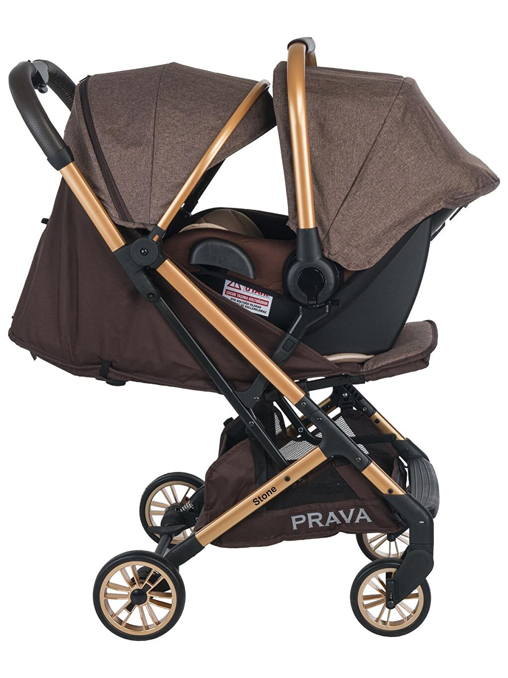 Stone Travel Sistem Bebel Arabası - Kahverengi-4
