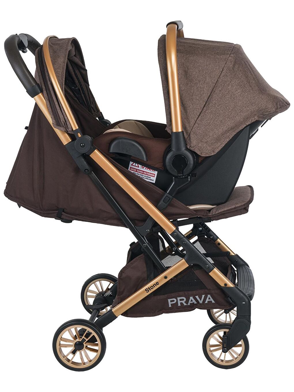 Stone Travel Sistem Bebel Arabası - Kahverengi-7