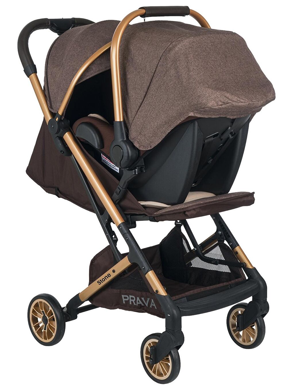 Stone Travel Sistem Bebel Arabası - Kahverengi-9