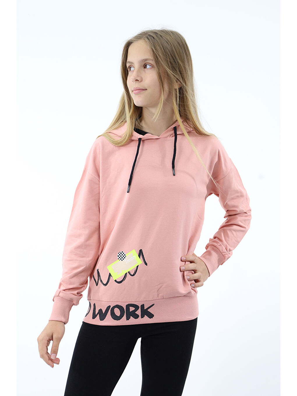 Toontoykids Pudra Kız Çocuk Baskılı Sweatshirt