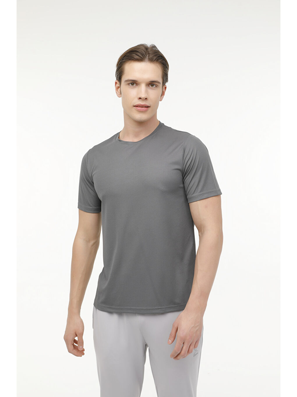 Gri MB 11BS106 4FX Antrasit Erkek Kısa Kol Tişört