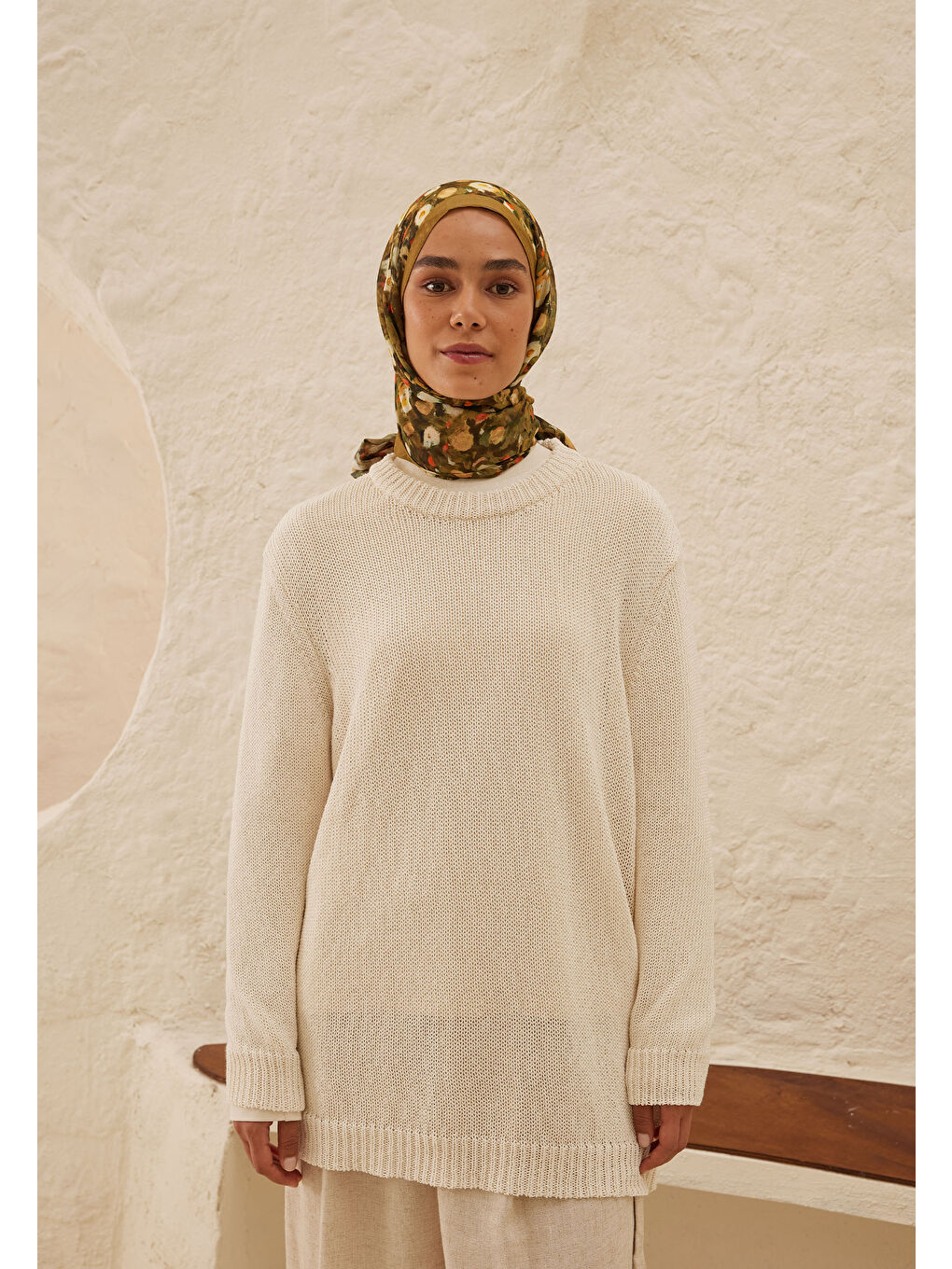 Kahverengi Agnes Desen Rami Şal Toprak-2