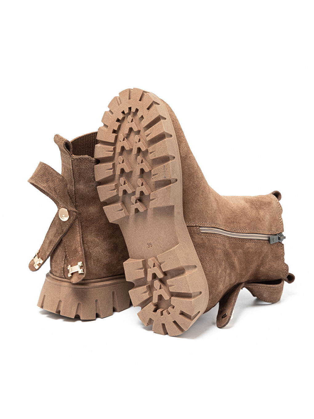 Kahverengi Kadın Bot RC-25K-001-R25-209 Tütün Süet-4