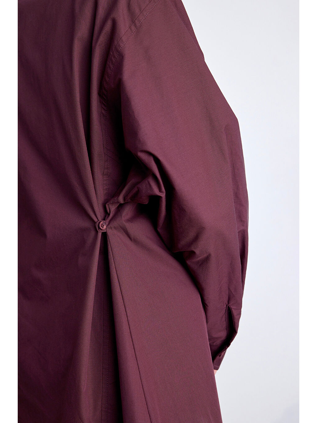 Bel Ayarlamalı Gömlek Bordo-4