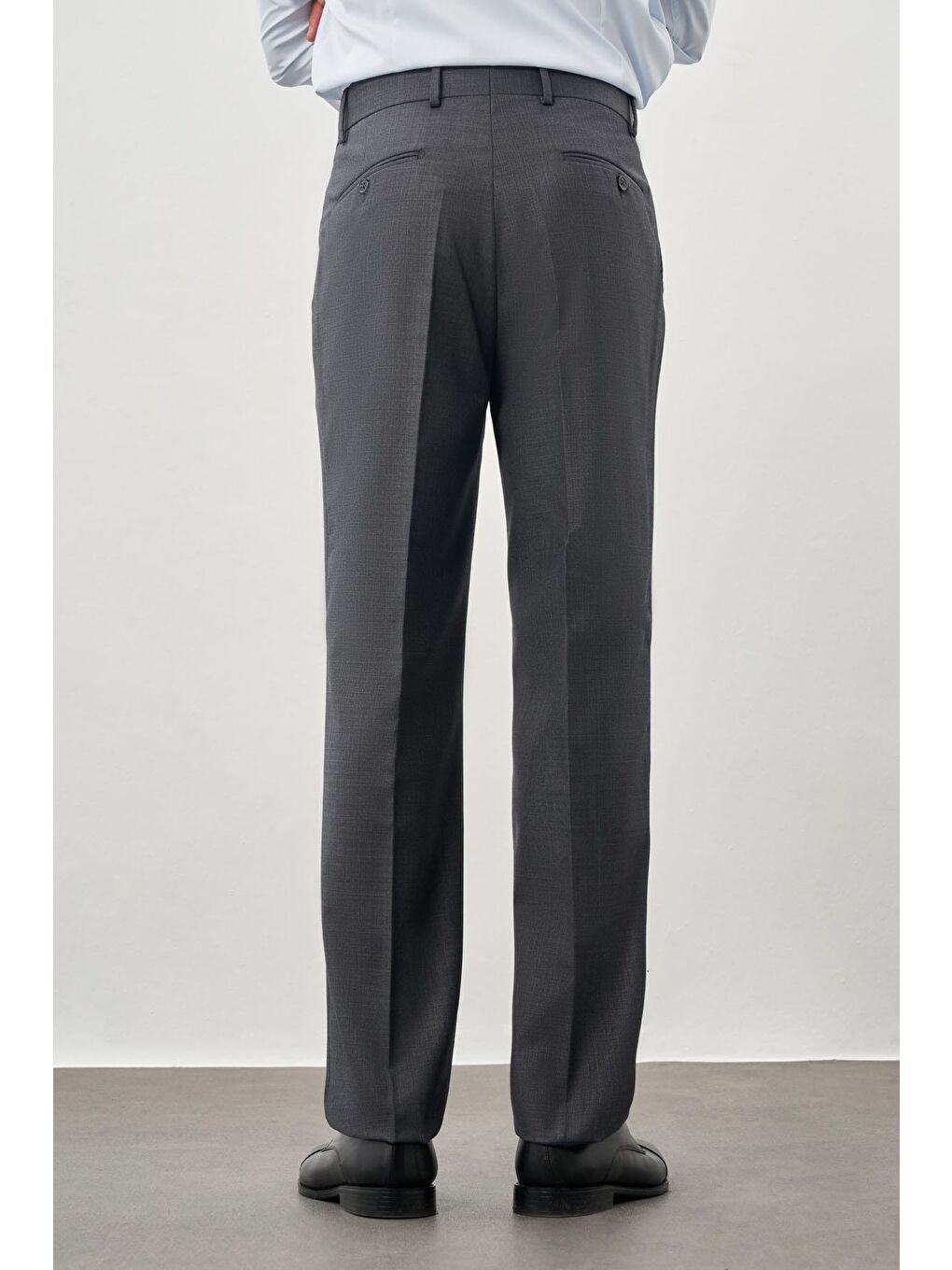 İMZA Gri Füme Pamuklu Yandan Cepli Classic Slim Fit Modelli Erkek Pantolon 1003245171 - 2