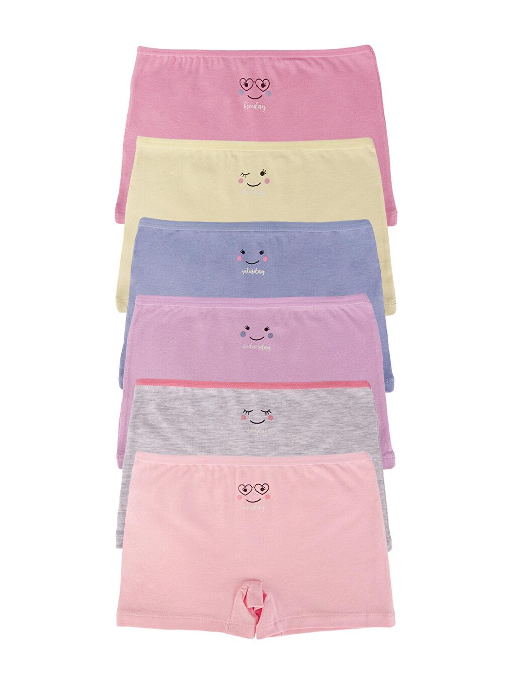 Karışık Kız Bebek Pamuklu Boxer 6'Lı Paket