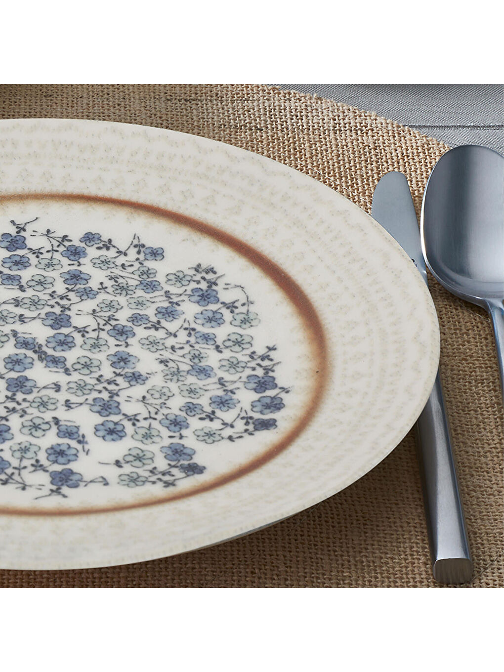 Ekru Camelia 24 Parça 6 Kişilik Bone Yemek Takımı - 22153-3