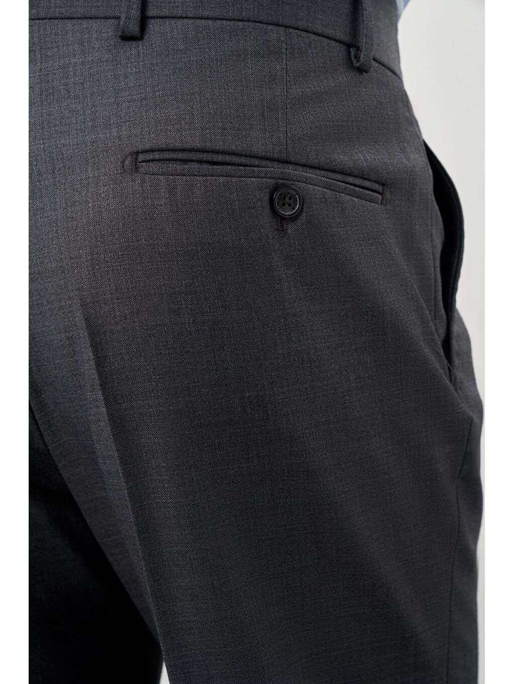 İMZA Gri Füme Pamuklu Yandan Cepli Classic Slim Fit Modelli Erkek Pantolon 1003245171 - 3