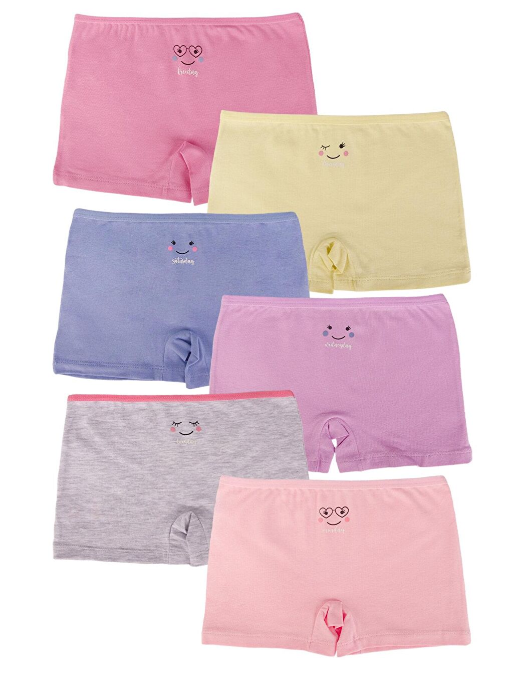 Karışık Kız Bebek Pamuklu Boxer 6'Lı Paket-1