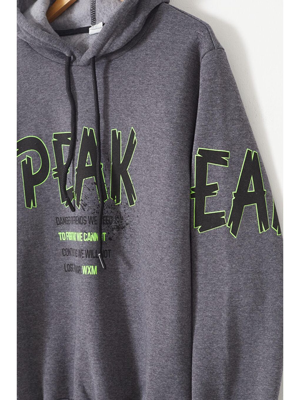 My Serenad Antrasit Erkek Çocuk İçi Polarlı Baskılı Hoodie - 3