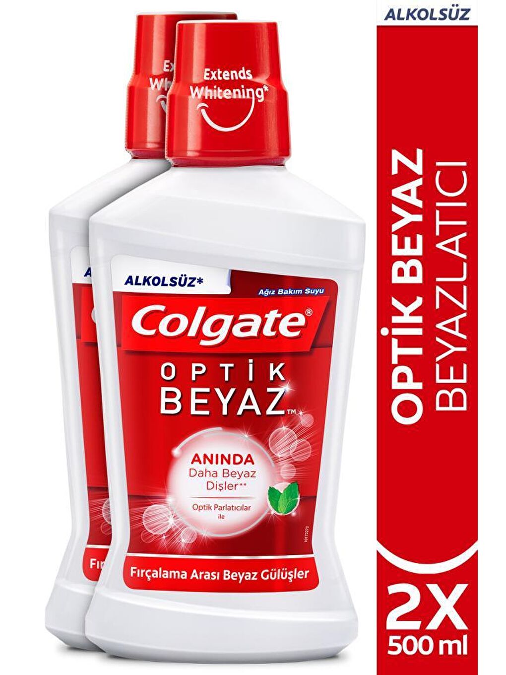 Colgate Beyaz Optic White Beyazlatıcı Ağız Bakım Suyu 500 ml x 2 Adet