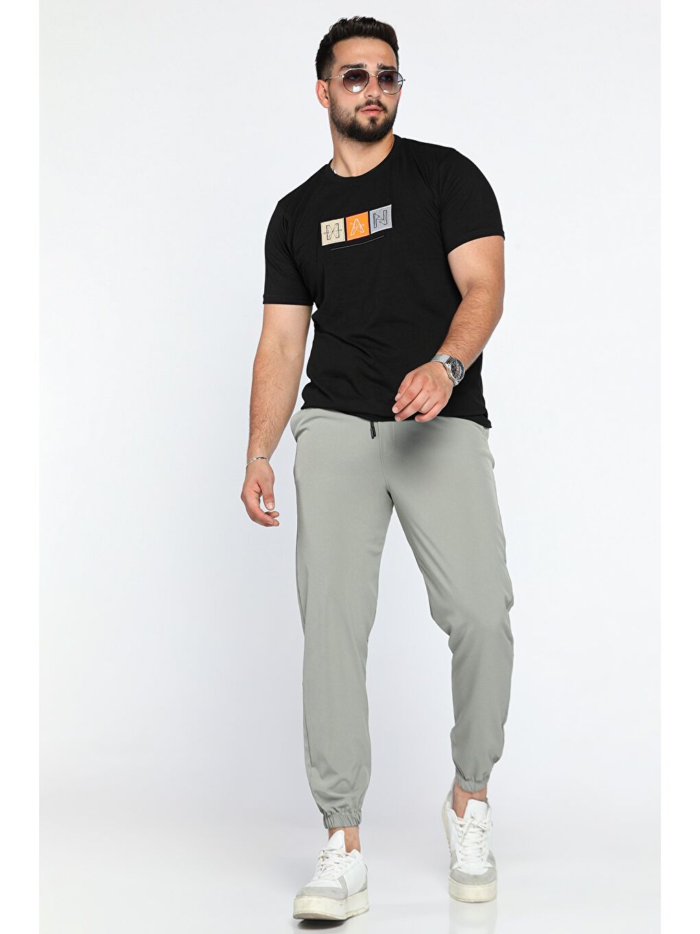 Mishar İtalia Haki Bel Ve Paça Lastikli Paraşüt Elastanlı Slim Fit Jogger Pantolon - 1