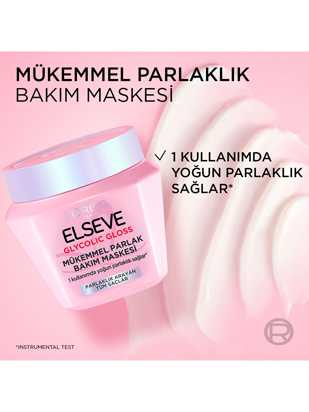 L'Oréal Paris Elseve Glycolic Gloss Mükemmel Parlaklık Veren Saç Bakım Maskesi 300ml-3