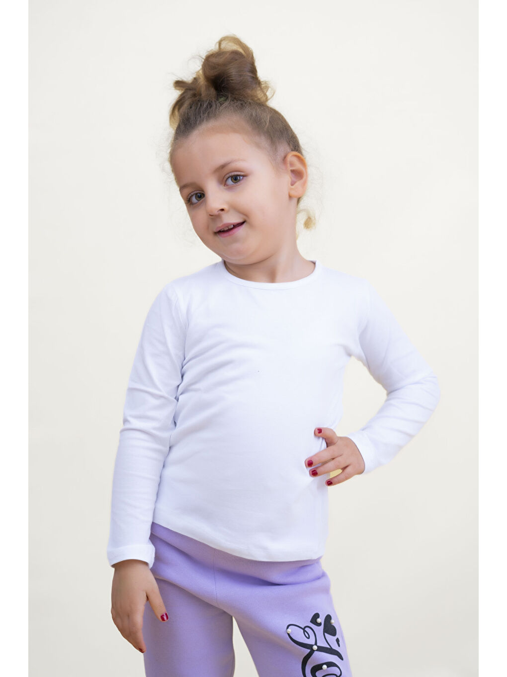 Harika KIDS Siyah-Beyaz-Siyah Siyah-Beyaz Kız-Erkek Unisex 2'li Paket  Çocuk Basic Örme Uzun Kollu Penye T-Shirt - 3