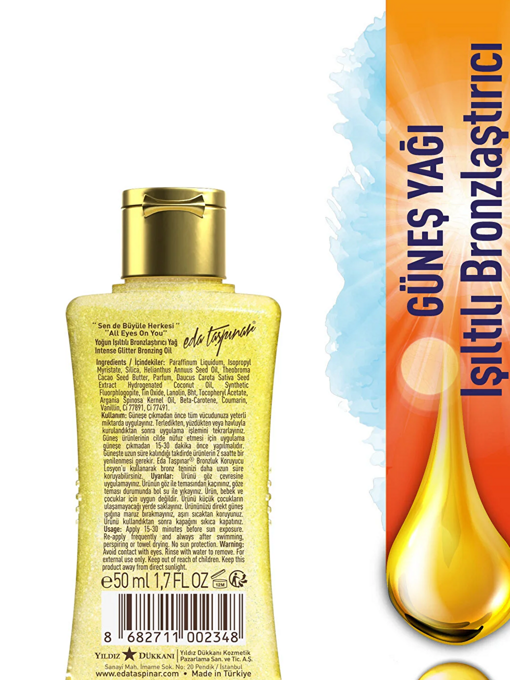 Seyahat Boy Yoğun Işıltılı Bronzlaştırıcı Yağ - 50 ml-1