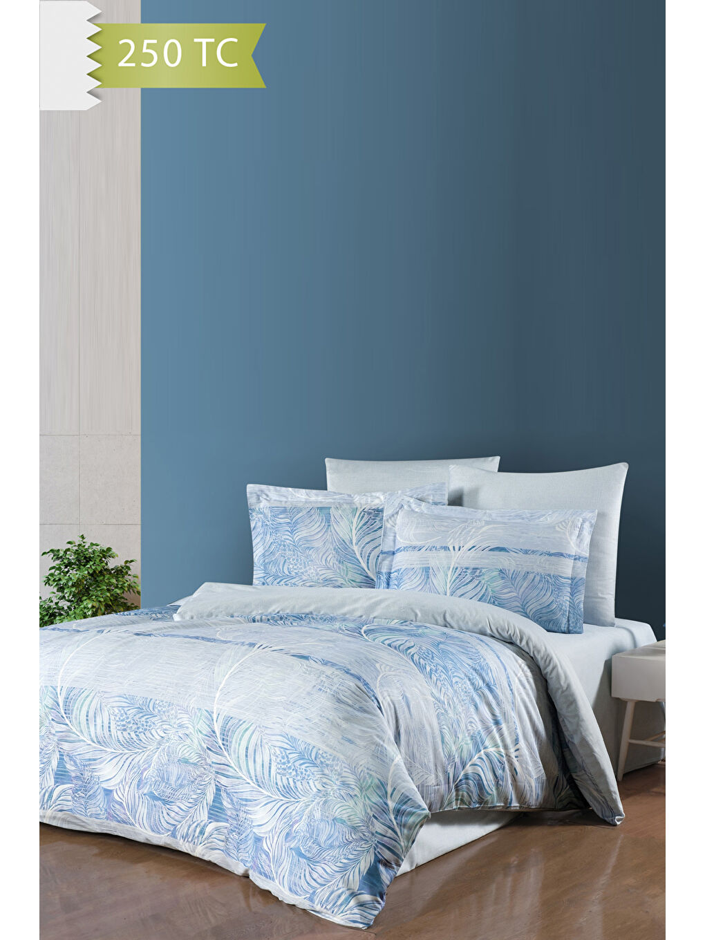 Karışık 250 TC Bambu Karışımlı Pamuk Saten Nevresim Takımı – Family Size - LUCE