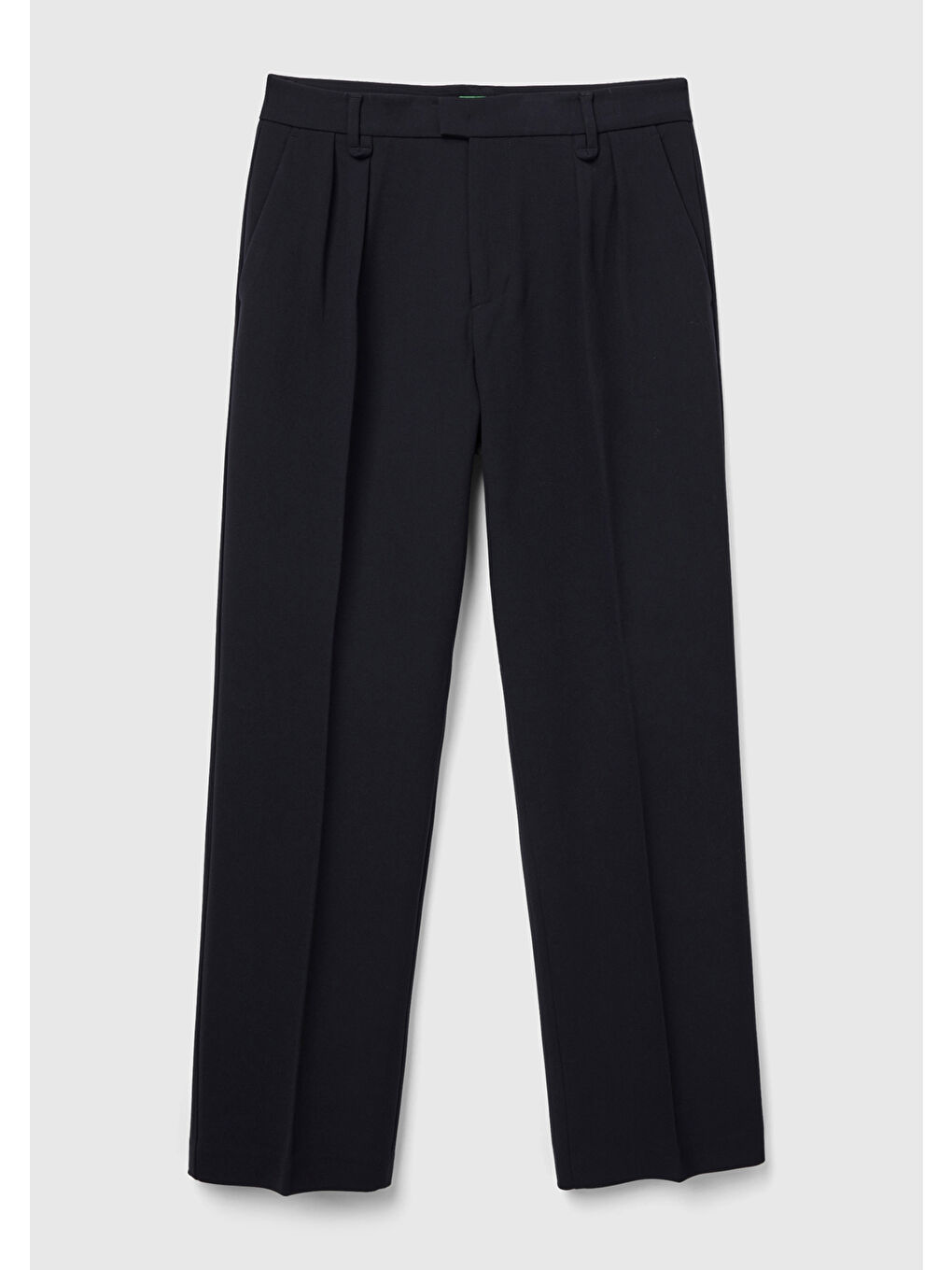 Siyah Viskoz Karışımlı Bol Paça Erkek Pantolon-1