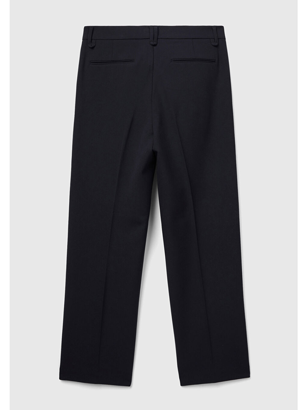 Siyah Viskoz Karışımlı Bol Paça Erkek Pantolon-3