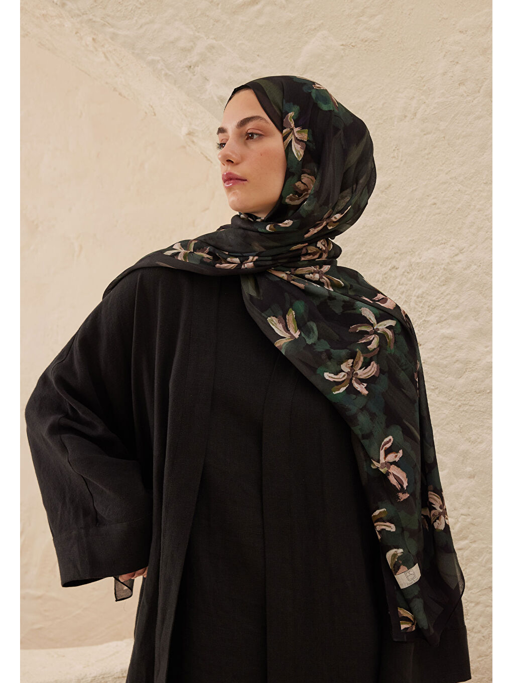 Estelle Desen Rami Şal Siyah