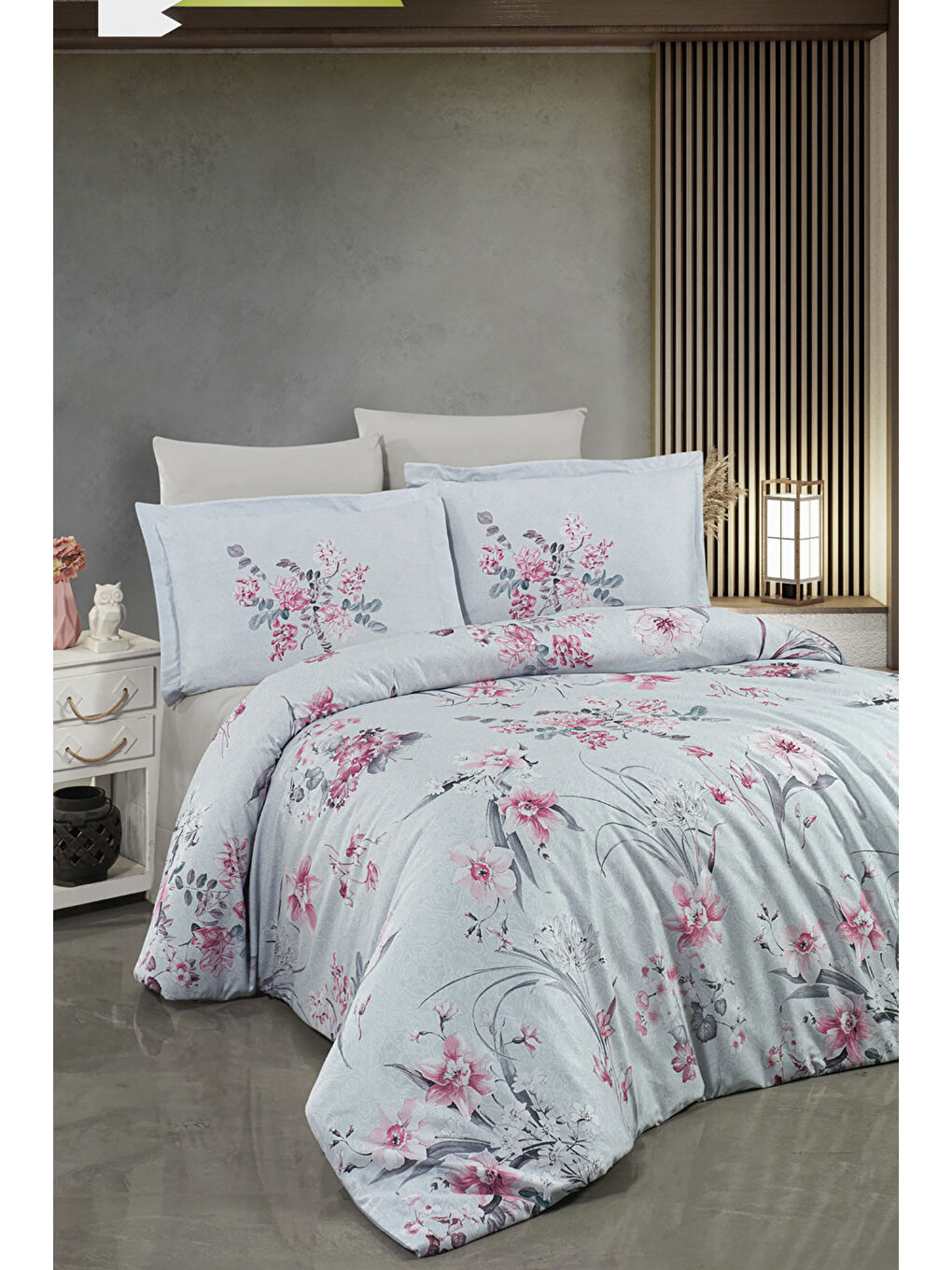 Karışık 250 TC Bambu Karışımlı Pamuk Saten Nevresim Takımı – Family Size - GRANDE