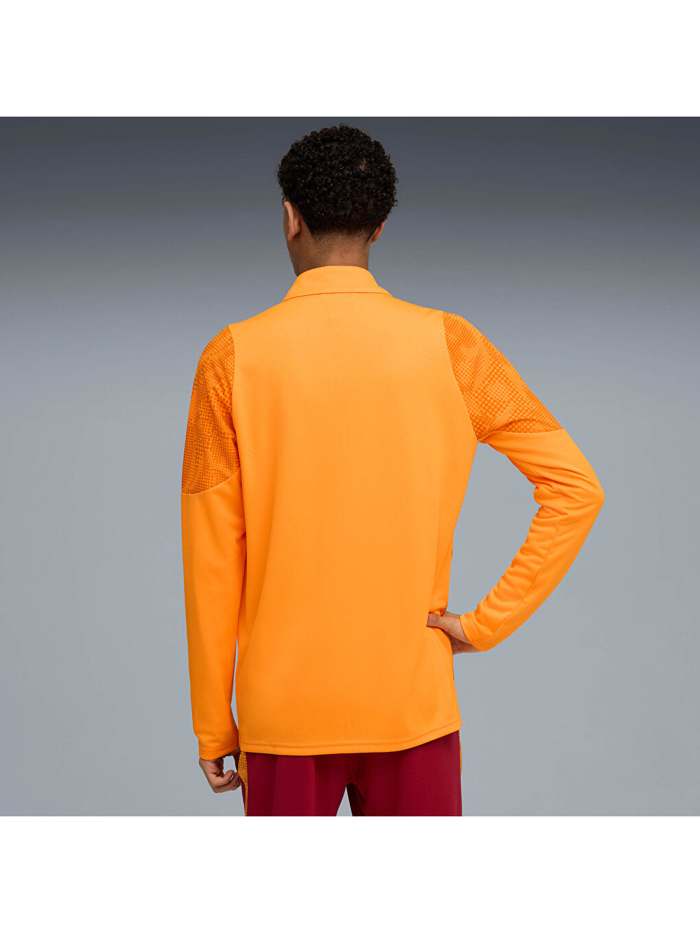 Turuncu GALATASARAY Erkek Antrenman Fermuarlı Sweatshirt-2