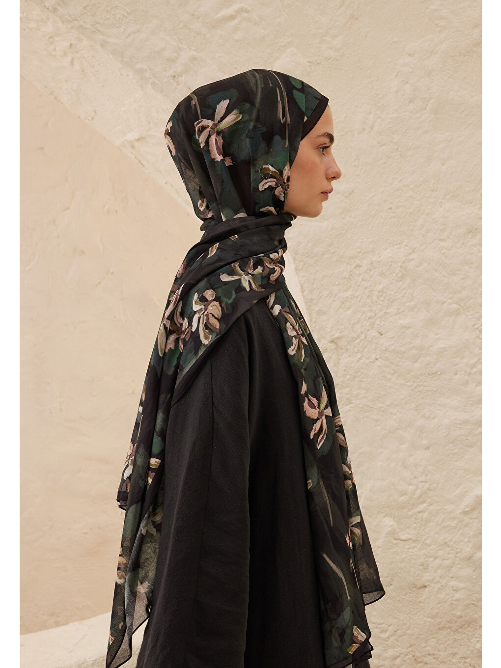 Estelle Desen Rami Şal Siyah-3