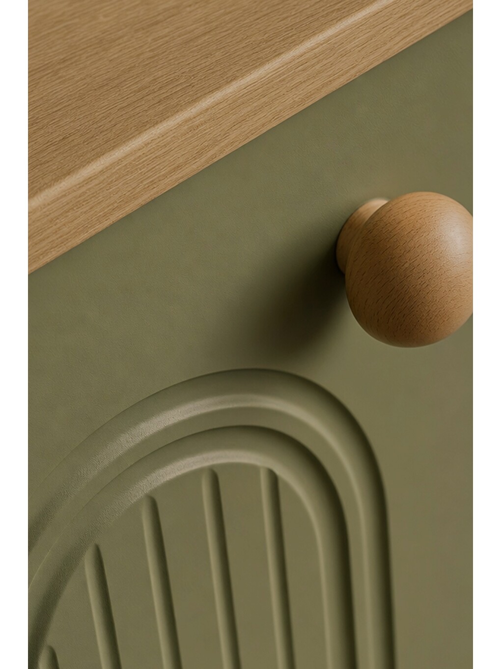 Barista Led Aydınlatmalı Kahve Köşesi Dolabı Retro Büfe 195cm Mdf Yeşil-2