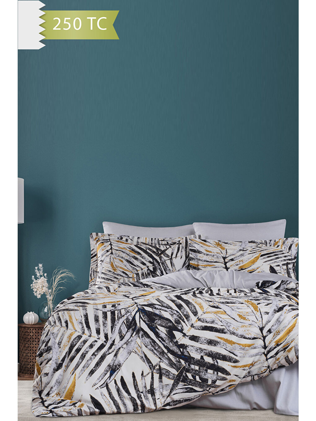 Karışık 250 TC Bambu Karışımlı Pamuk Saten Nevresim Takımı – Family Size - LECCE