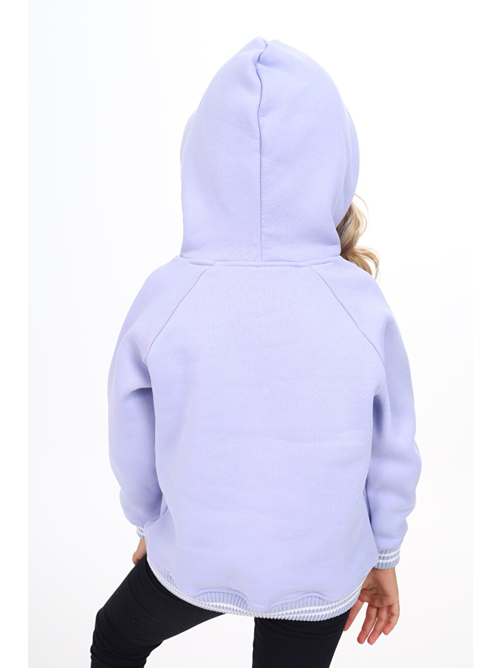Lila Kız Çocuk Baskılı Sweatshirt-1