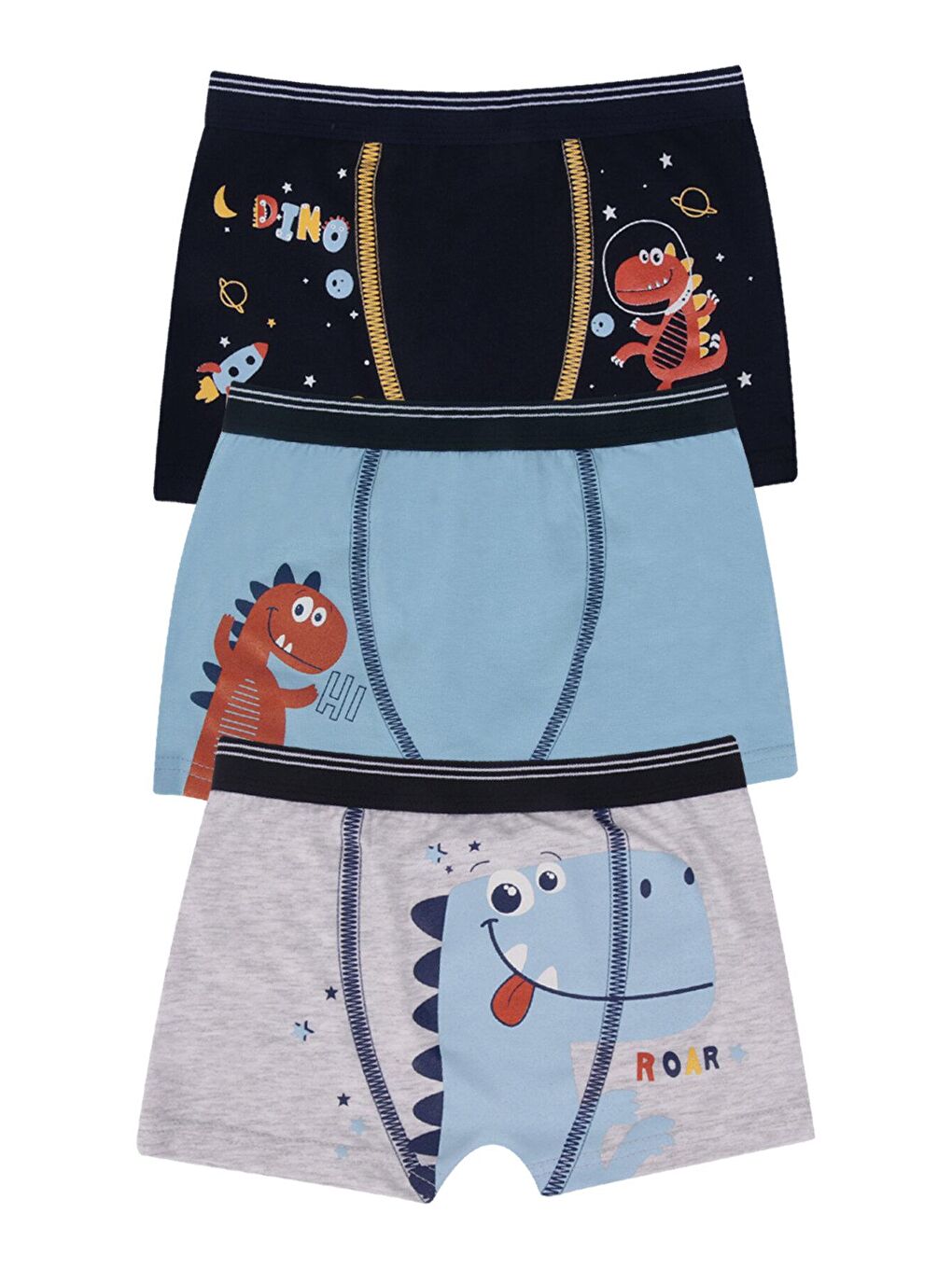 Karışık Erkek Bebek Pamuklu Likralı Boxer 5'Li Paket-2