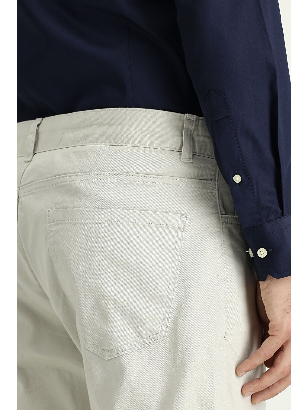 Bej Regular Fit Elastanlı Kanvas / Chino Pantolon-4