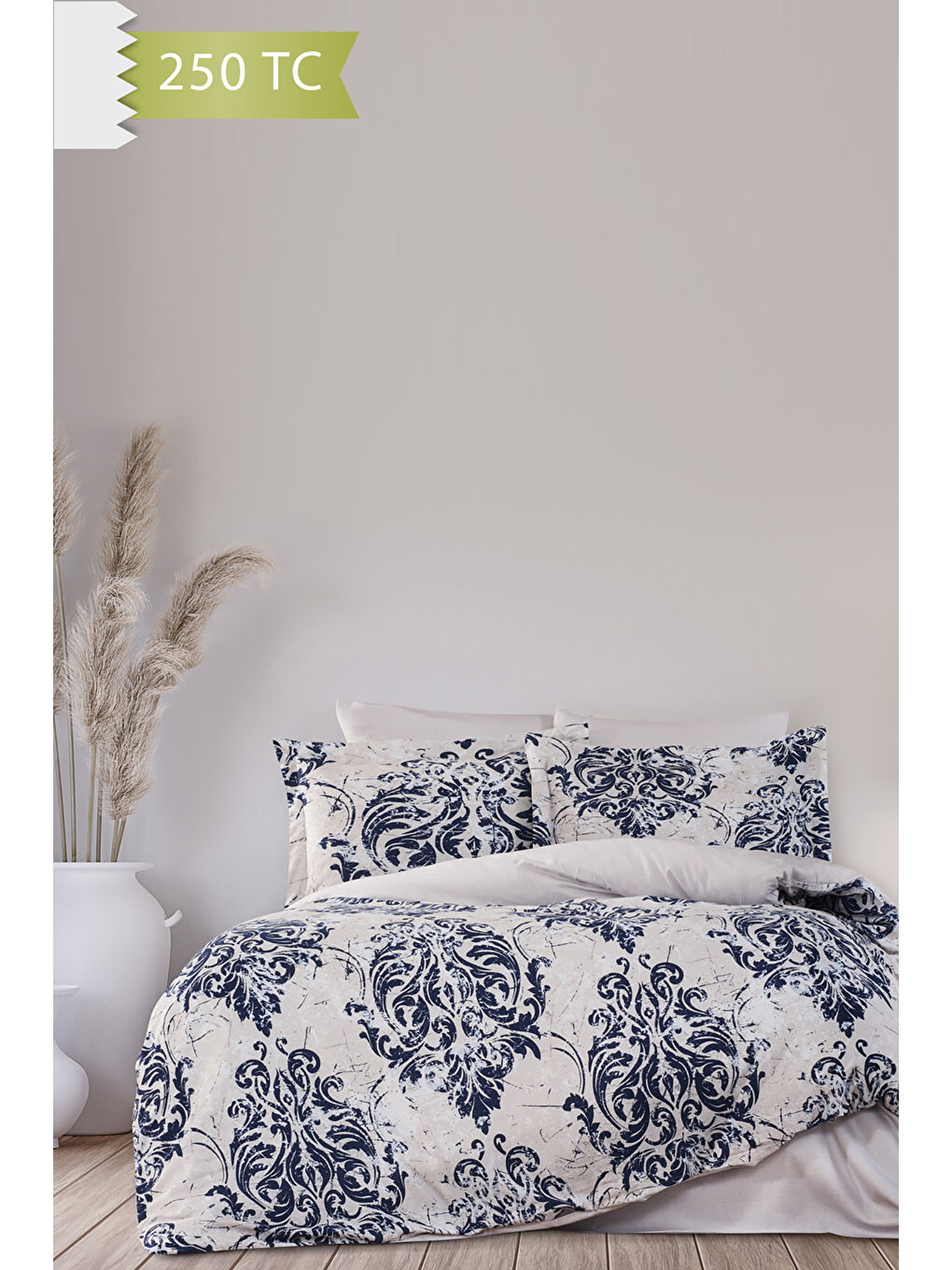 Karışık 250 TC Bambu Karışımlı Pamuk Saten Nevresim Takımı – Family Size - TİVOLİ