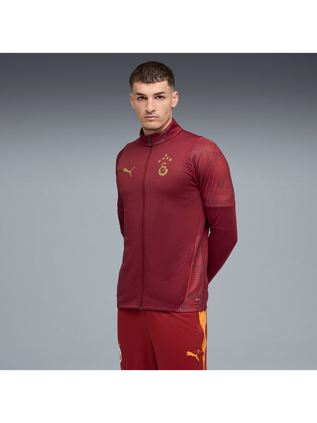 Kırmızı GALATASARAY Erkek Antrenman Fermuarlı Sweatshirt-4