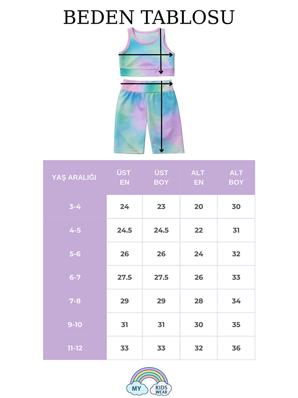 Karışık Kız Çocuk Çok Amaçlı Batik Desenli Mayo & Spor Takımı 12439-1