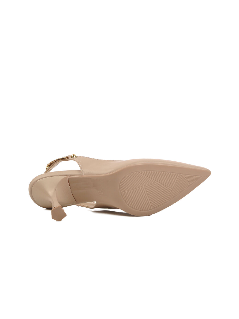 Bej İnce Topuklu Kadın Abiye Ayakkabı 248186 Z-4