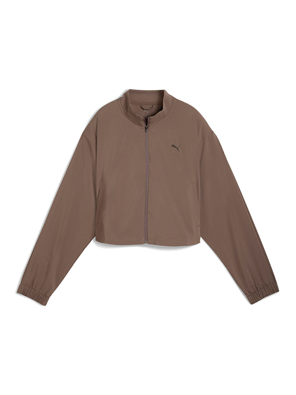 Fashion Kadın Kahverengi Dik Yaka Ceket-3