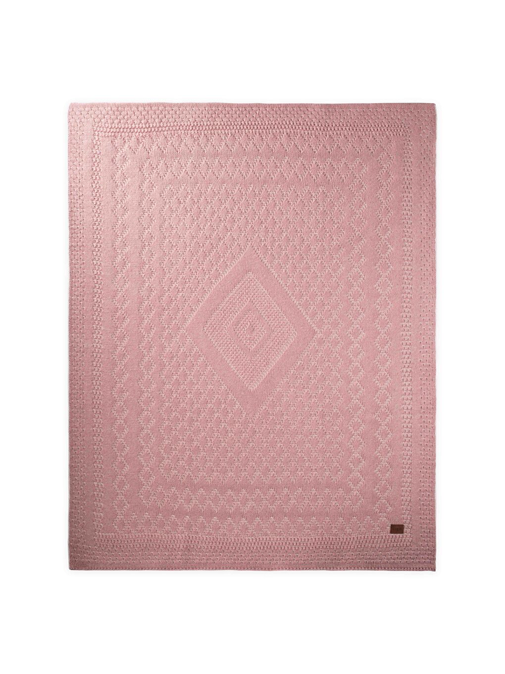 CİGİT Pembe Floransa Model Kutulu Battaniye 80X100 Cm Pudra Ekru - 3