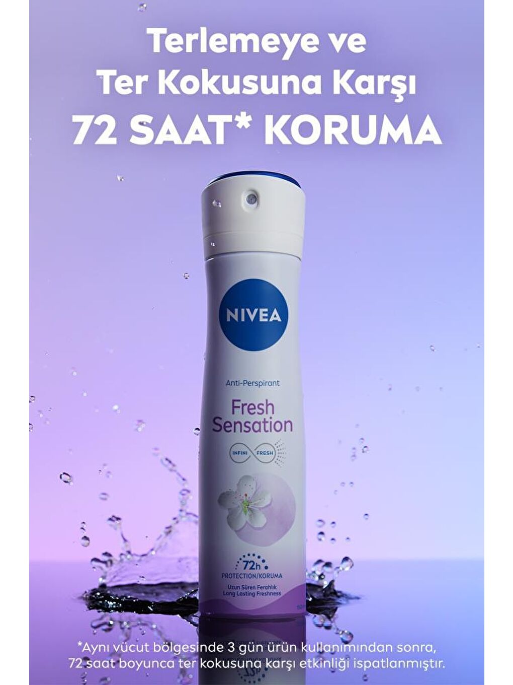 NIVEA Fresh Sensation Kadın Ve Erkek Sprey Deodorant 150 ml, 72 Saat Anti-Perspirant Koruma - 2