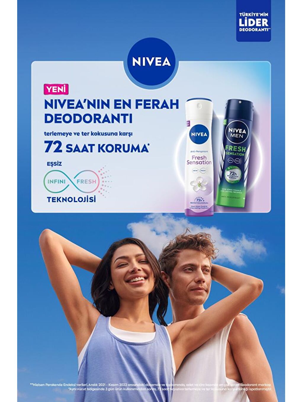 NIVEA Fresh Sensation Kadın Ve Erkek Sprey Deodorant 150 ml, 72 Saat Anti-Perspirant Koruma - 6