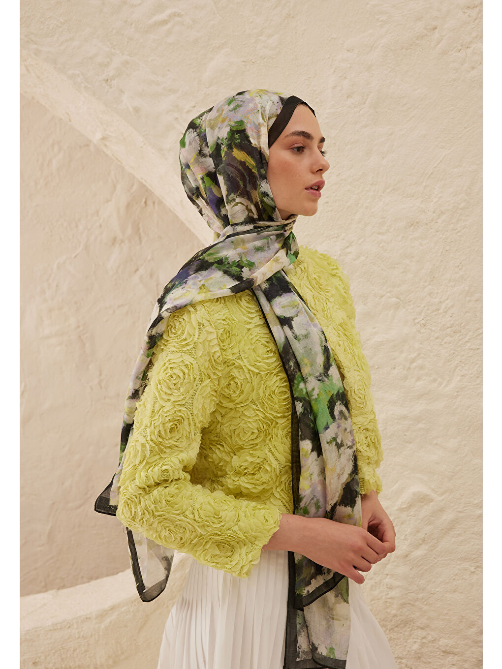 Dora Desen Rami Şal Yeşil-1