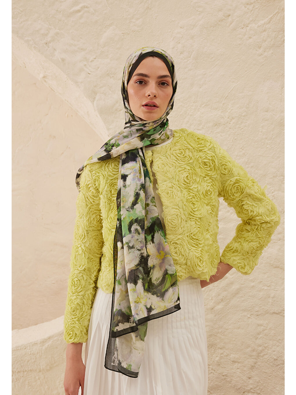 Dora Desen Rami Şal Yeşil-2