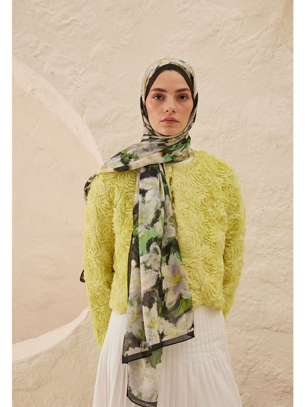 Dora Desen Rami Şal Yeşil-3