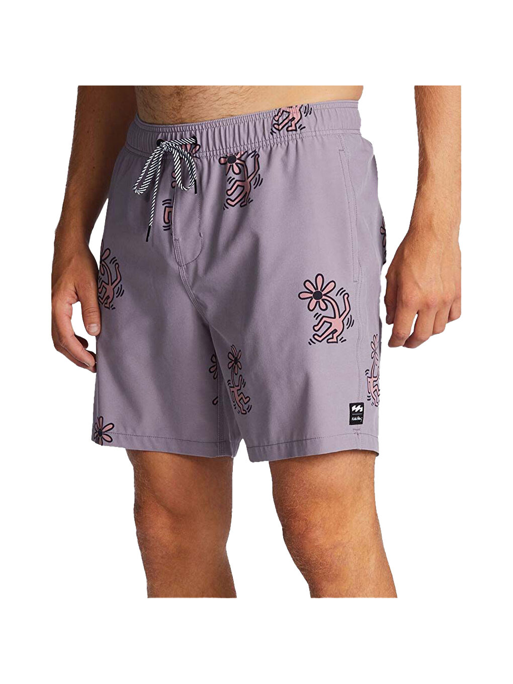 Flower Dance Layback Erkek Gri Volley Short-1