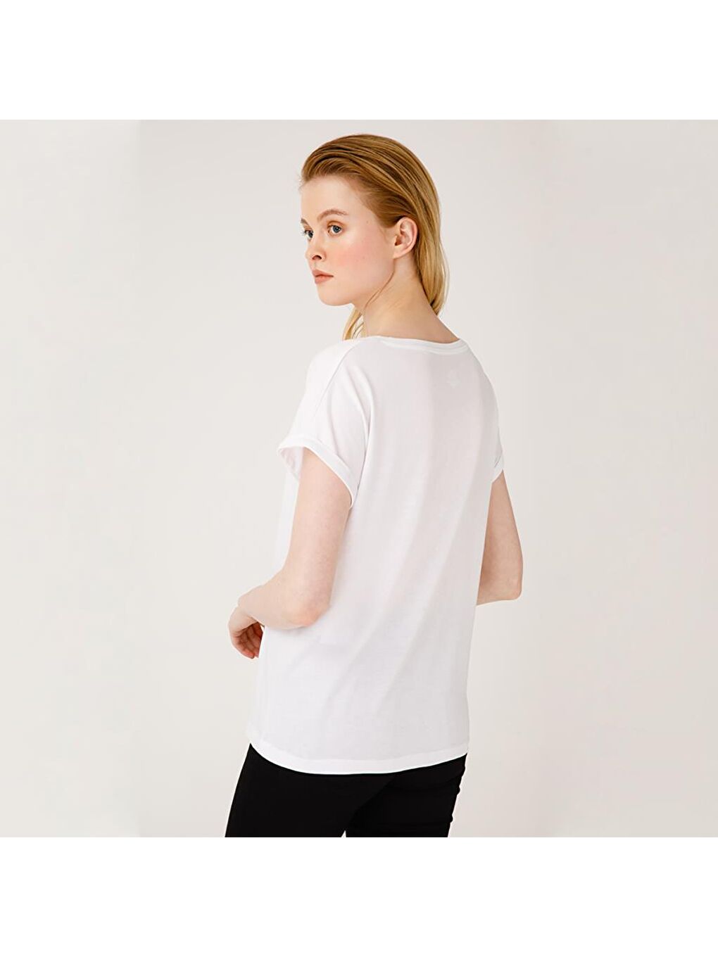 Beyaz Kedi Fotoğraf T-Shirt-6