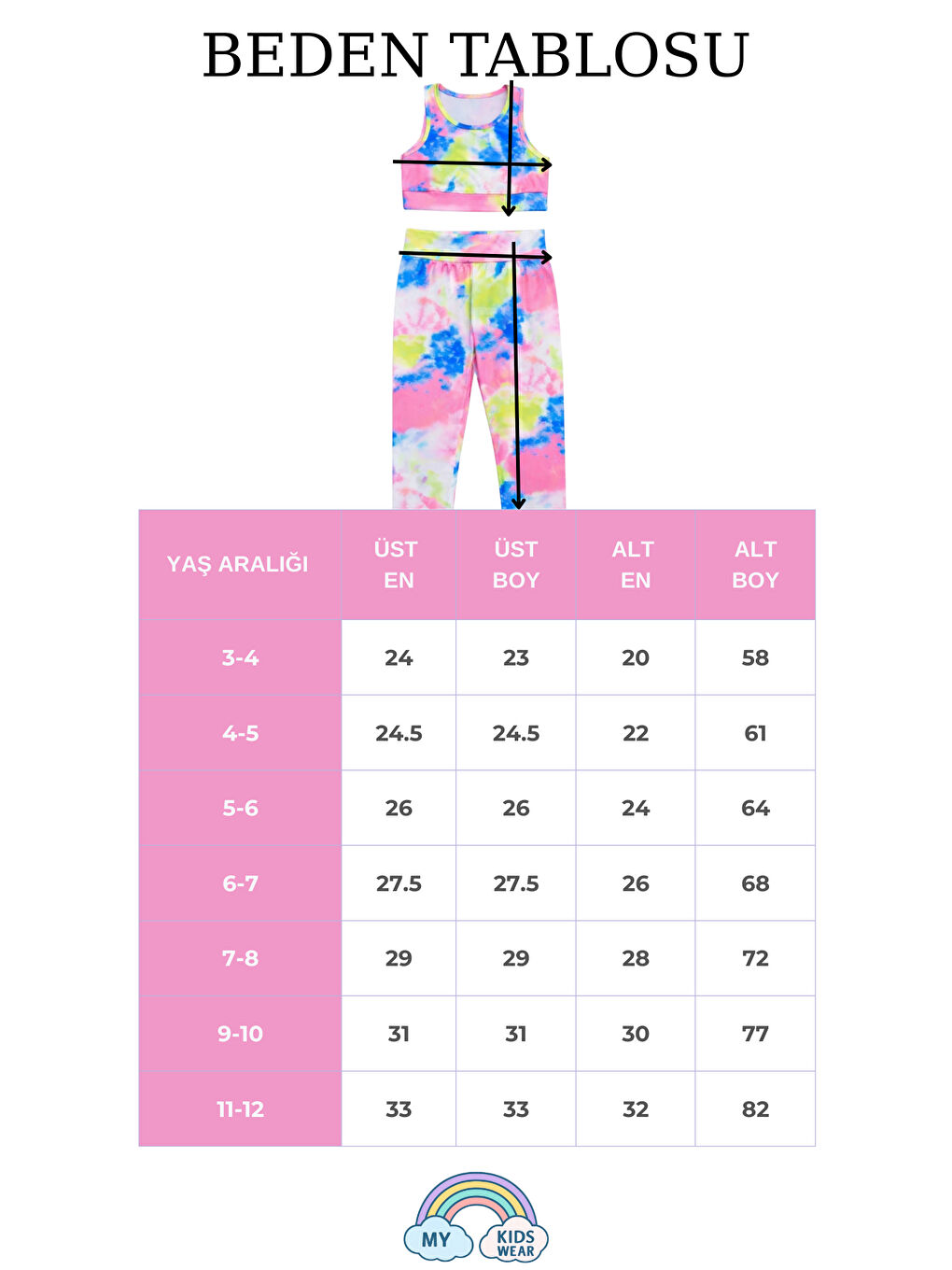 Beyaz Kız Çocuk Çok Amaçlı Desenli Mayo & Spor Takımı 12447-1