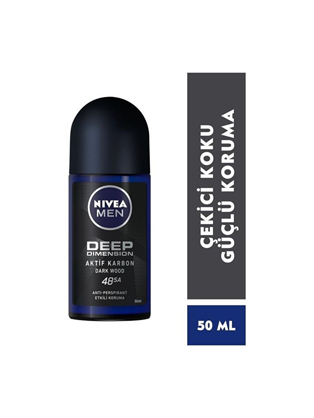 NIVEA Men Deep Dimension Erkek Deodorant Roll-On 50 ml x2 Adet, 48 Saat Anti-Perspirant Koruma - 1